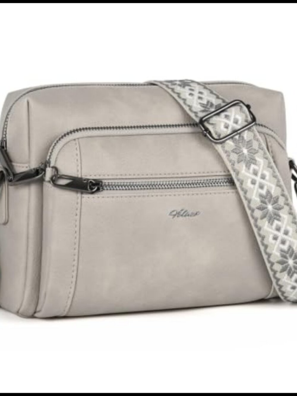 Vegan Leather Crossbody Bag Anti Theft Multi Compartment Purse